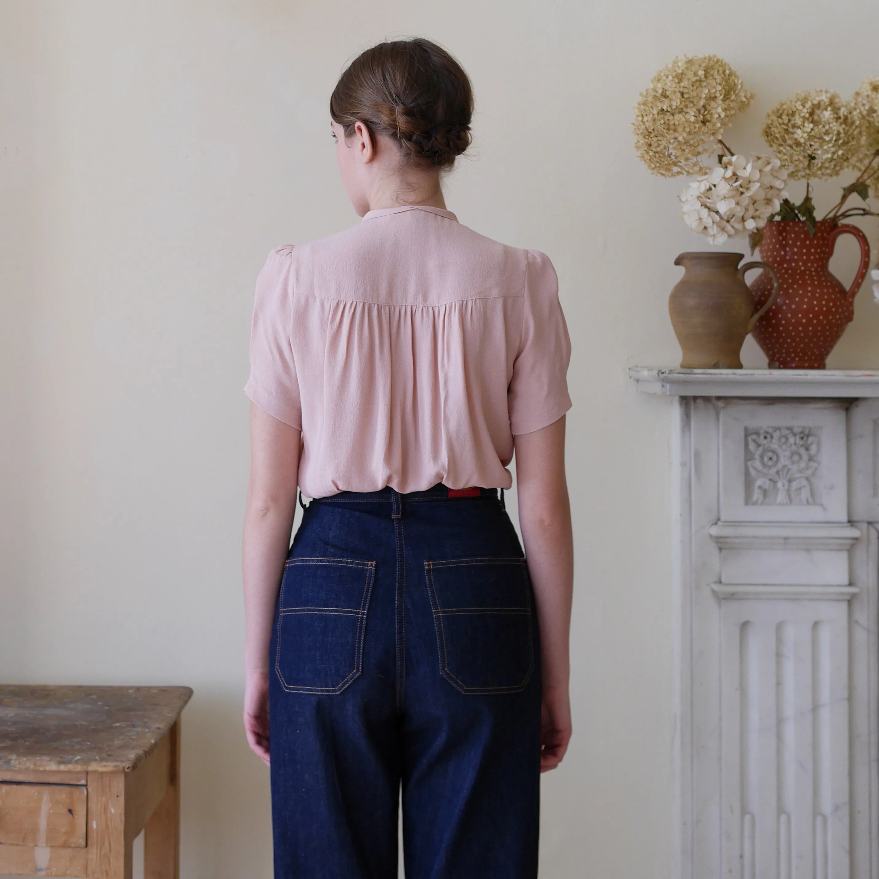 1930's Blouse - Blush Pink