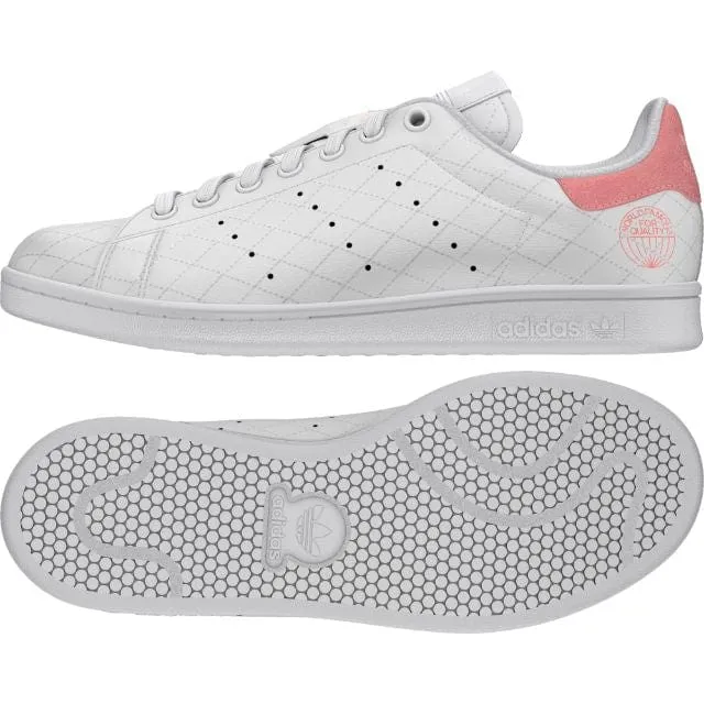 Adidas Stan Smith Women Original Shoes White And Pink Fv4070