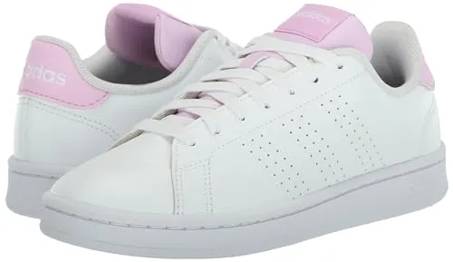 adidas Women's Advantage Sneaker, White/White/Bliss Lilac, 10