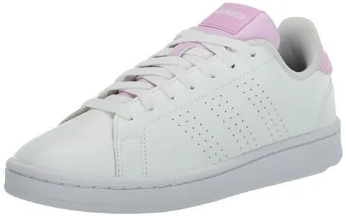 adidas Women's Advantage Sneaker, White/White/Bliss Lilac, 10