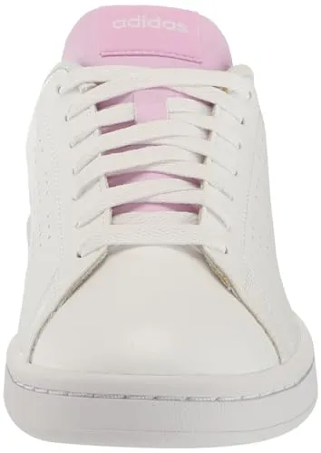 adidas Women's Advantage Sneaker, White/White/Bliss Lilac, 10