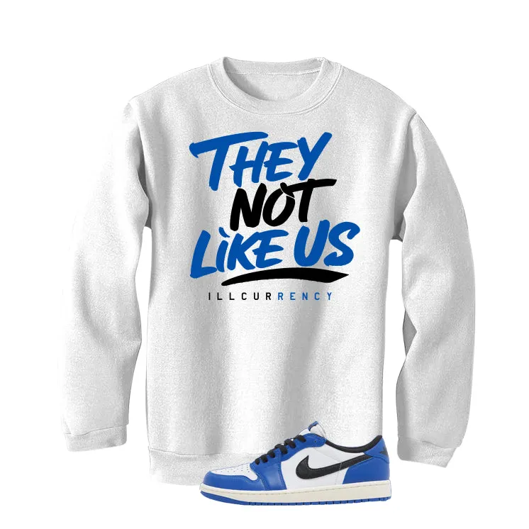 Air Jordan 1 Low OG Game Royal White T-Shirt (They not like us)| illcurrency