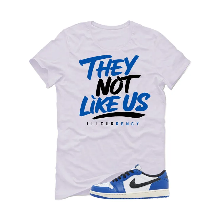 Air Jordan 1 Low OG Game Royal White T-Shirt (They not like us)| illcurrency