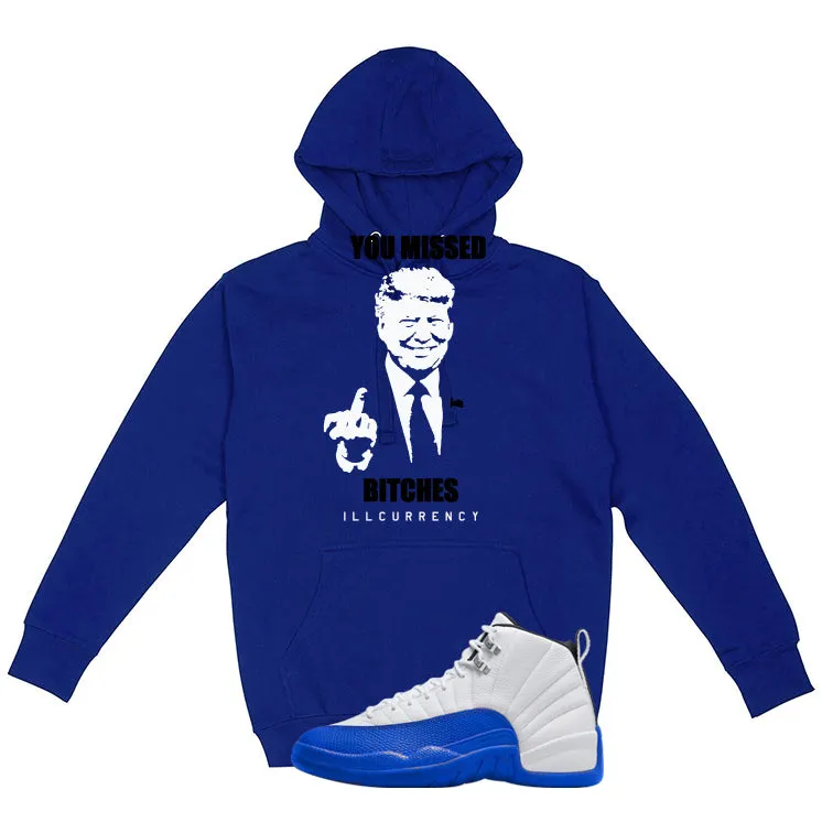 Air Jordan 12 Blueberry Royal Blue T-Shirt (Trump you missed)| illcurrency