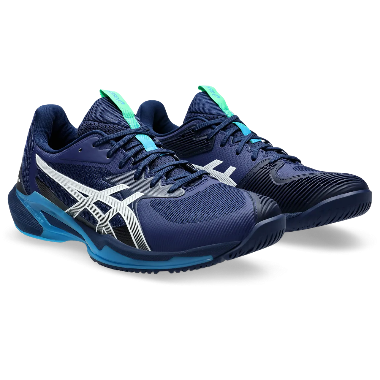 Asics Men's Solution Speed FF 3 Tennis Shoes Blue Expanse White