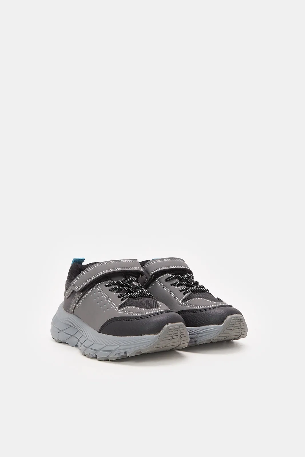 Boys Grey And Black Trekker