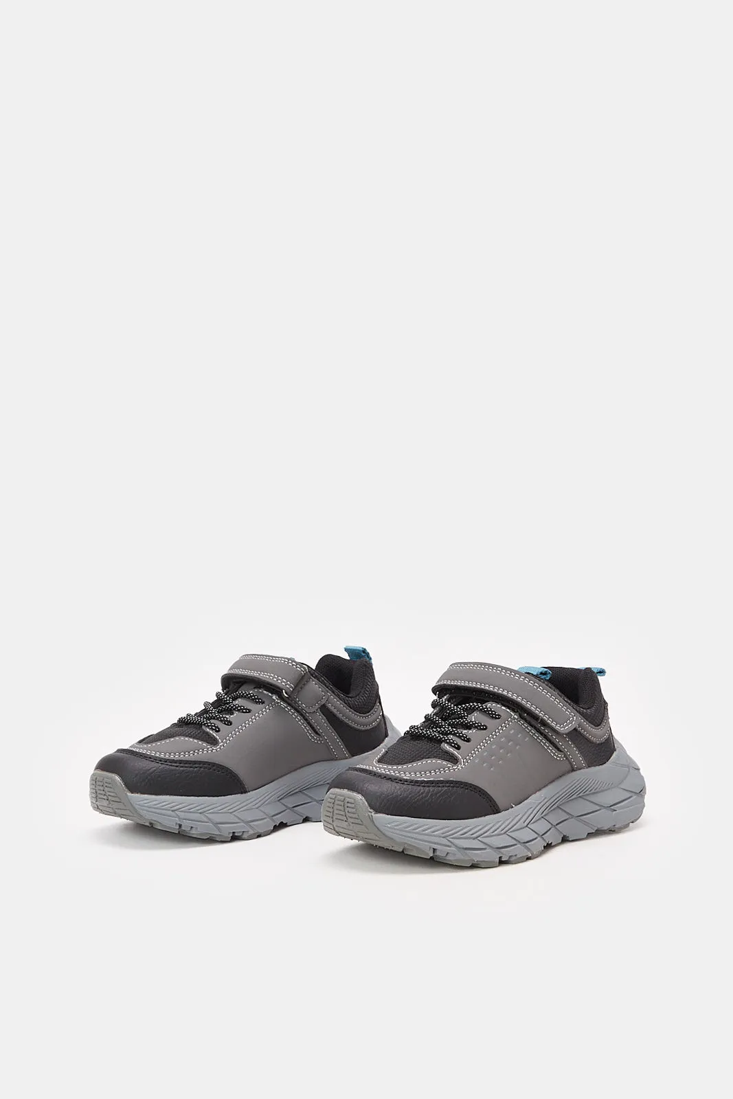 Boys Grey And Black Trekker