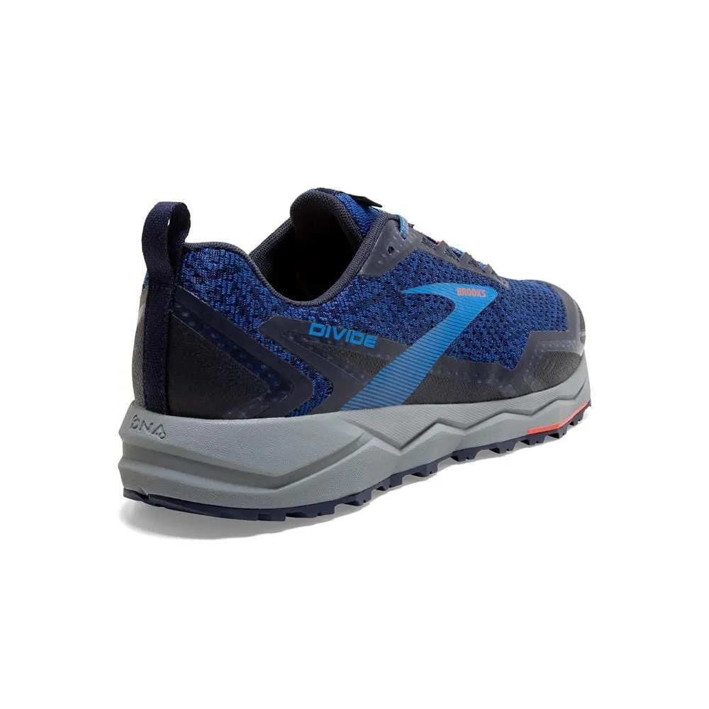 Brooks Divide (Men's) - Blue/Navy/Cherry Tomato