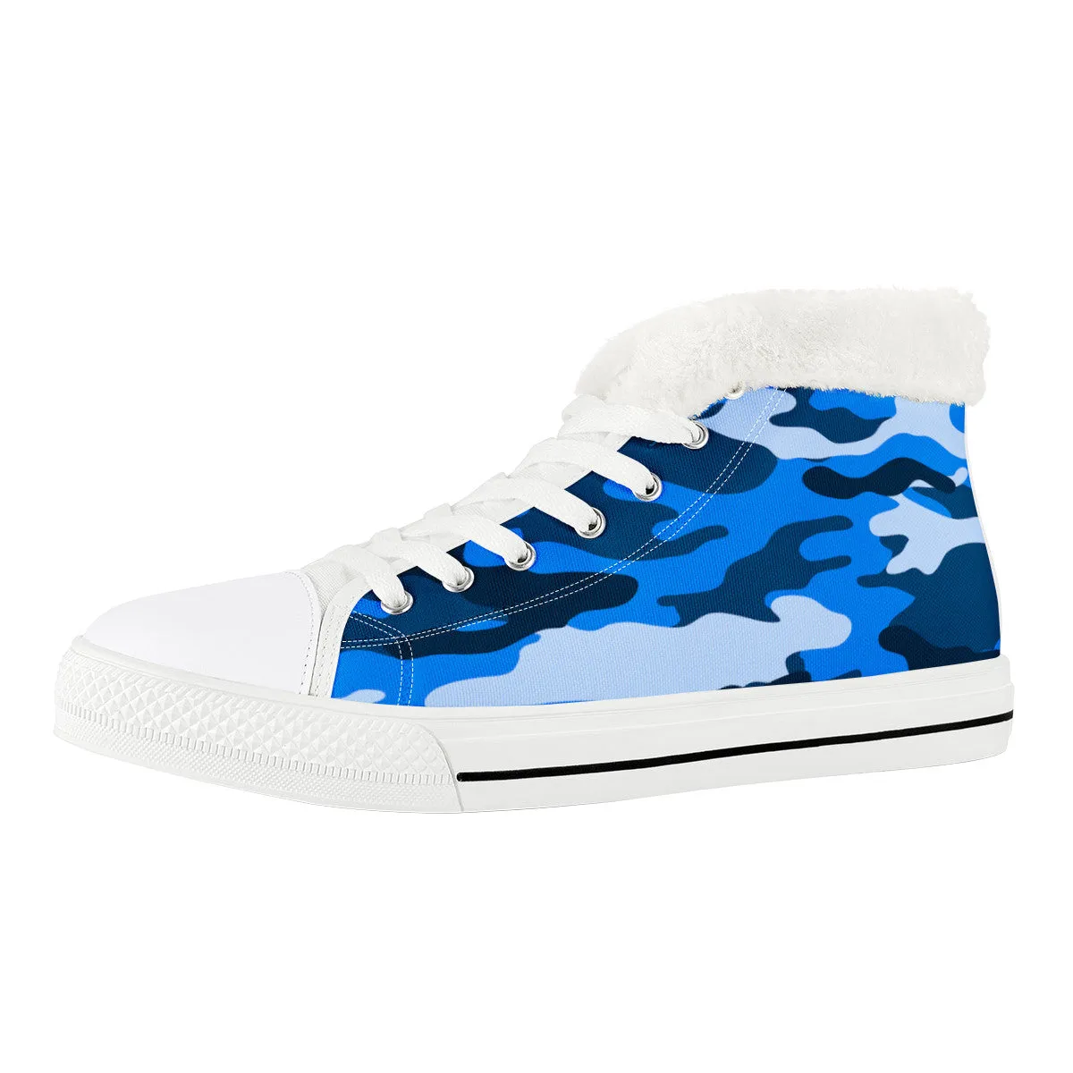 CAMOUFLAGE BLUE WINTER CANVAS SHOES