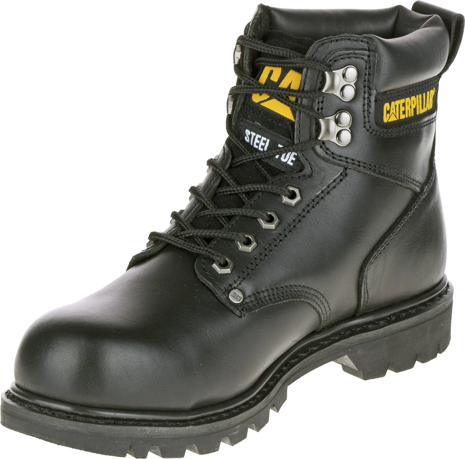 CAT Mens Second Shift St Black Leather Work Boots