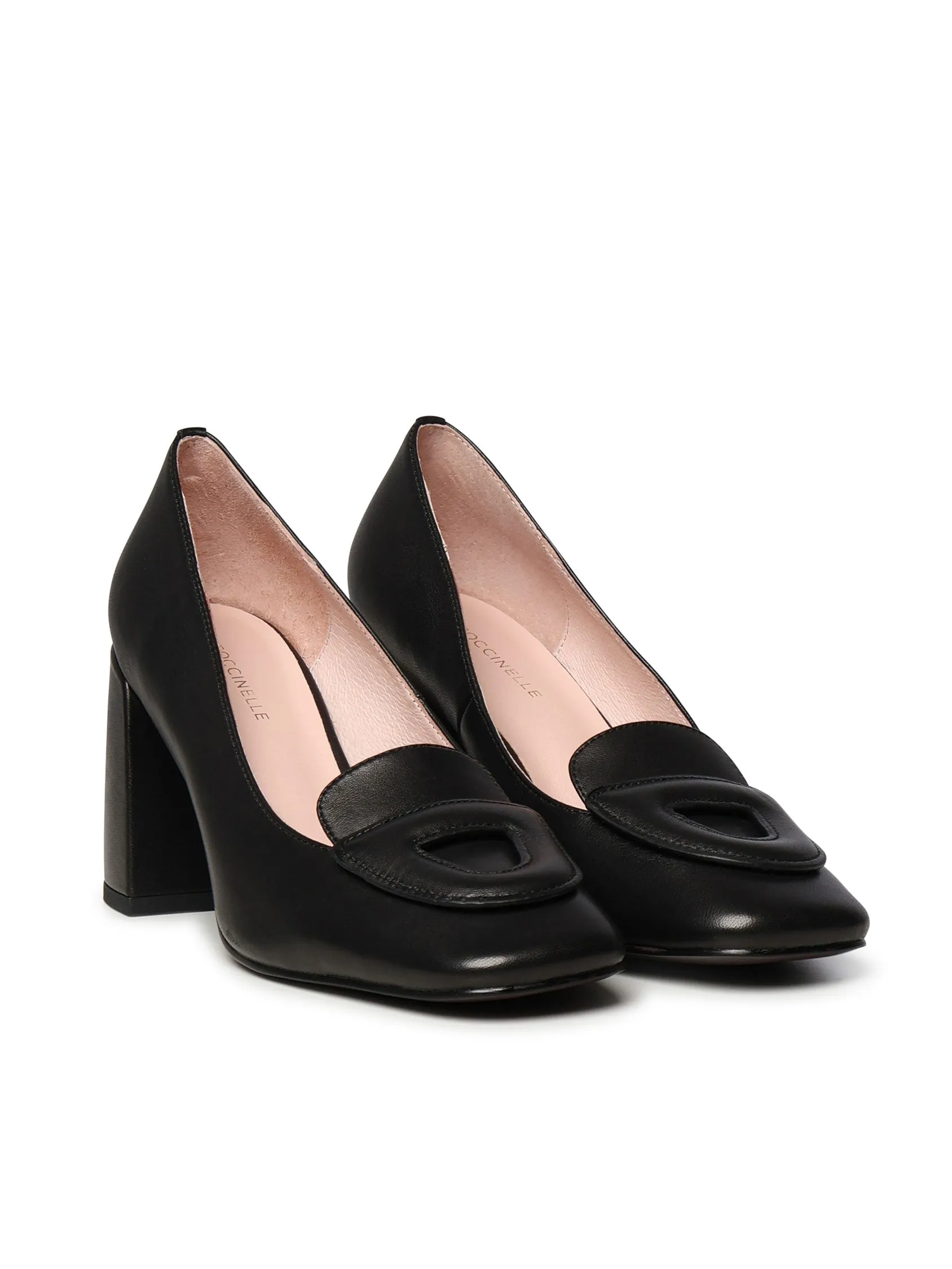 Chester Smooth Heel Black Heeled Shoe