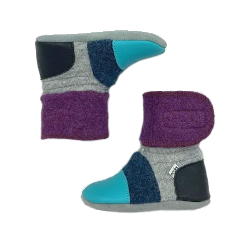 Cosmic Felted Wool Booties