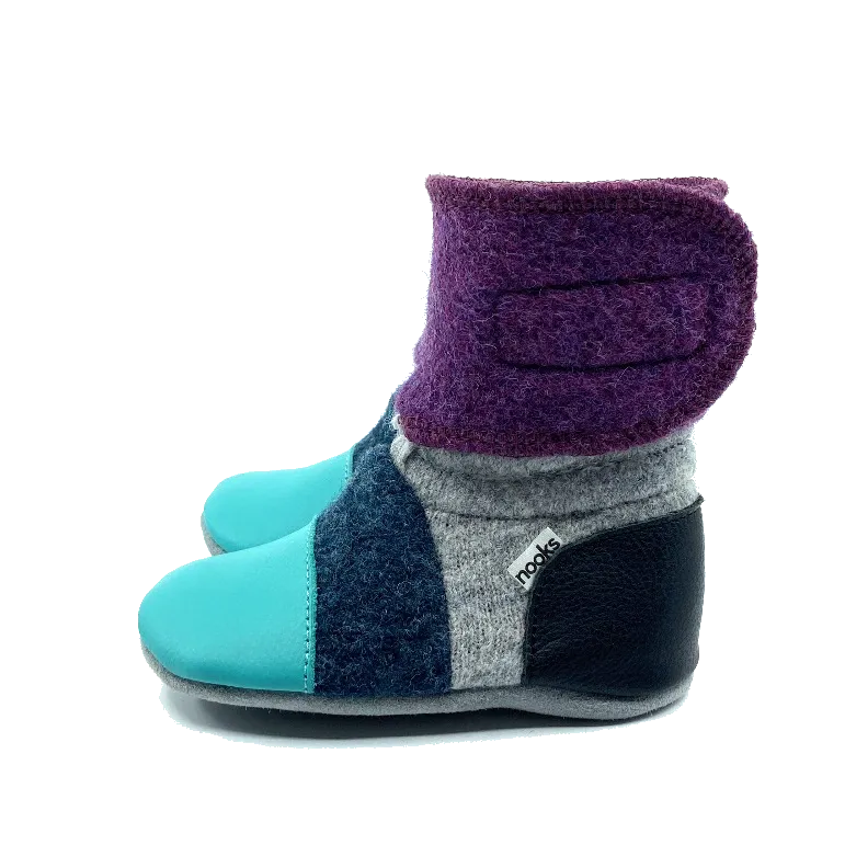 Cosmic Felted Wool Booties