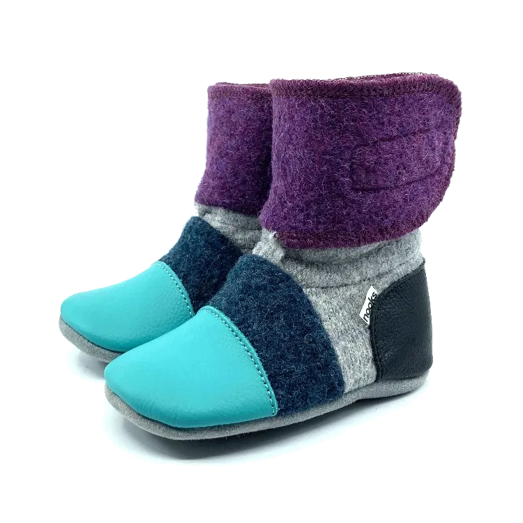 Cosmic Felted Wool Booties