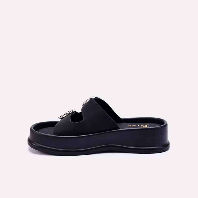 Elena Black Platform Slides 0412710