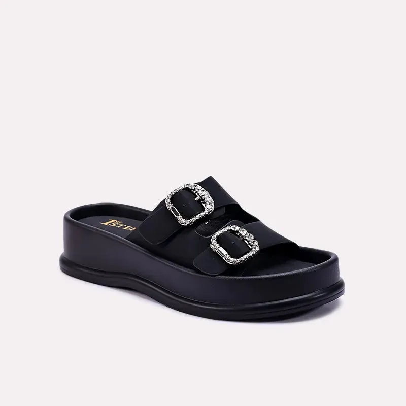 Elena Black Platform Slides 0412710