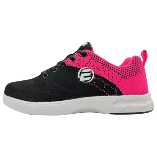 ELITE Women's Comfort Lace Up Black/Pink Bowling Shoes