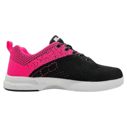 ELITE Women's Comfort Lace Up Black/Pink Bowling Shoes