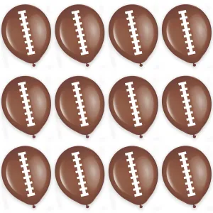 Football Party Supplies - Latex Party Balloon Decorations, 12 Count