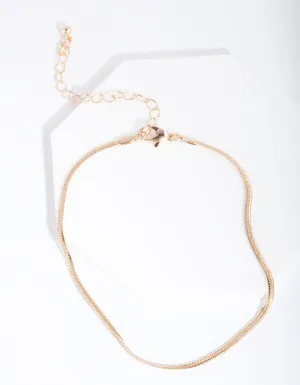 Gold 2mm Snake Chain Anklet