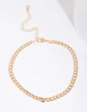 Gold 5mm Curb Chain Anklet