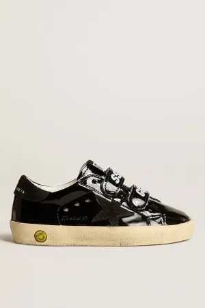 Golden Goose Black Patent Velcro Sneaker