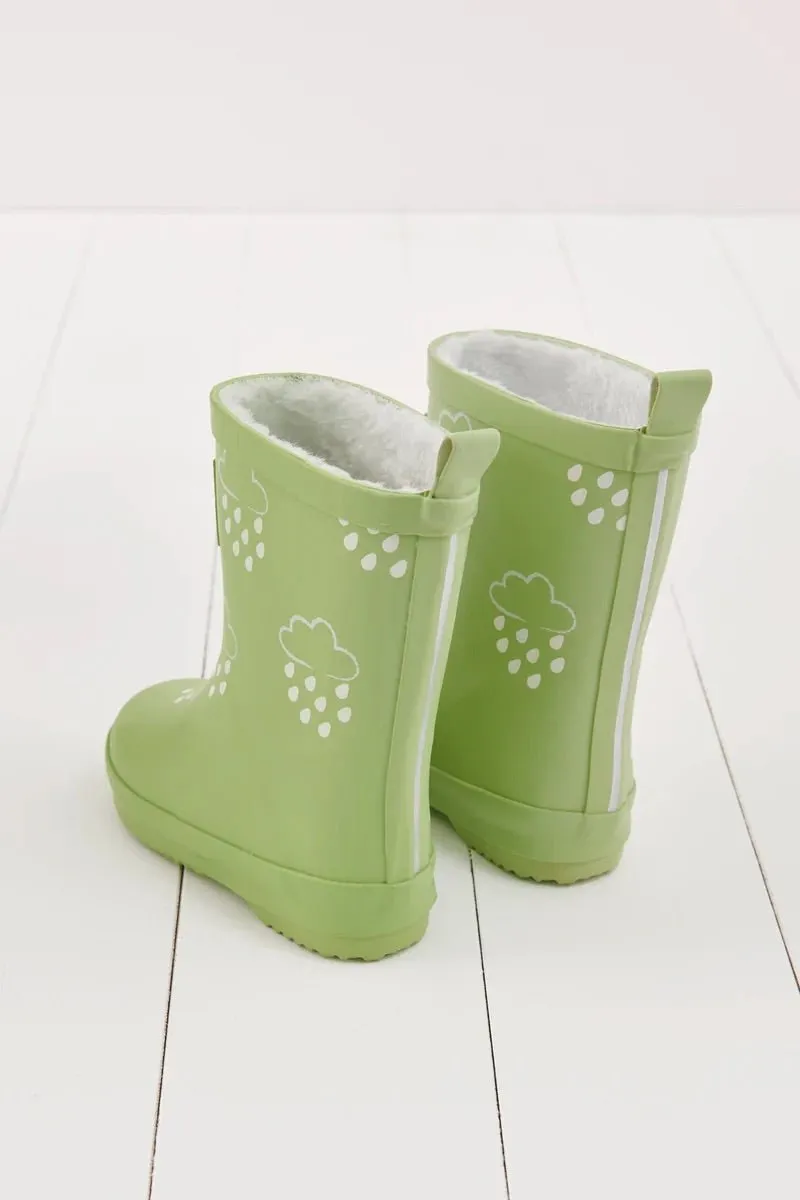 Grass & Air: Glacial Green Colour-Changing Kids Wellies