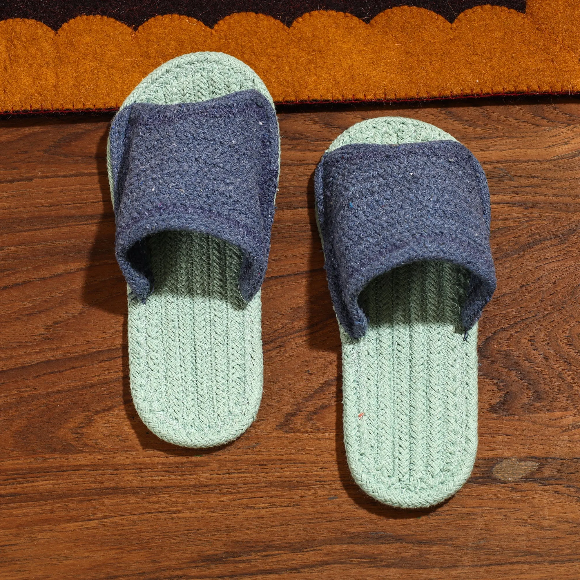 Hand Braided Cotton Stitched Home Slipper 40