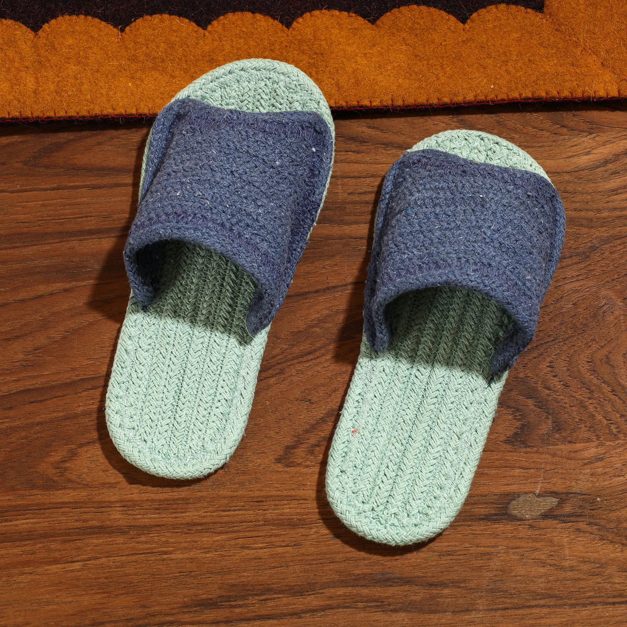 Hand Braided Cotton Stitched Home Slipper 40