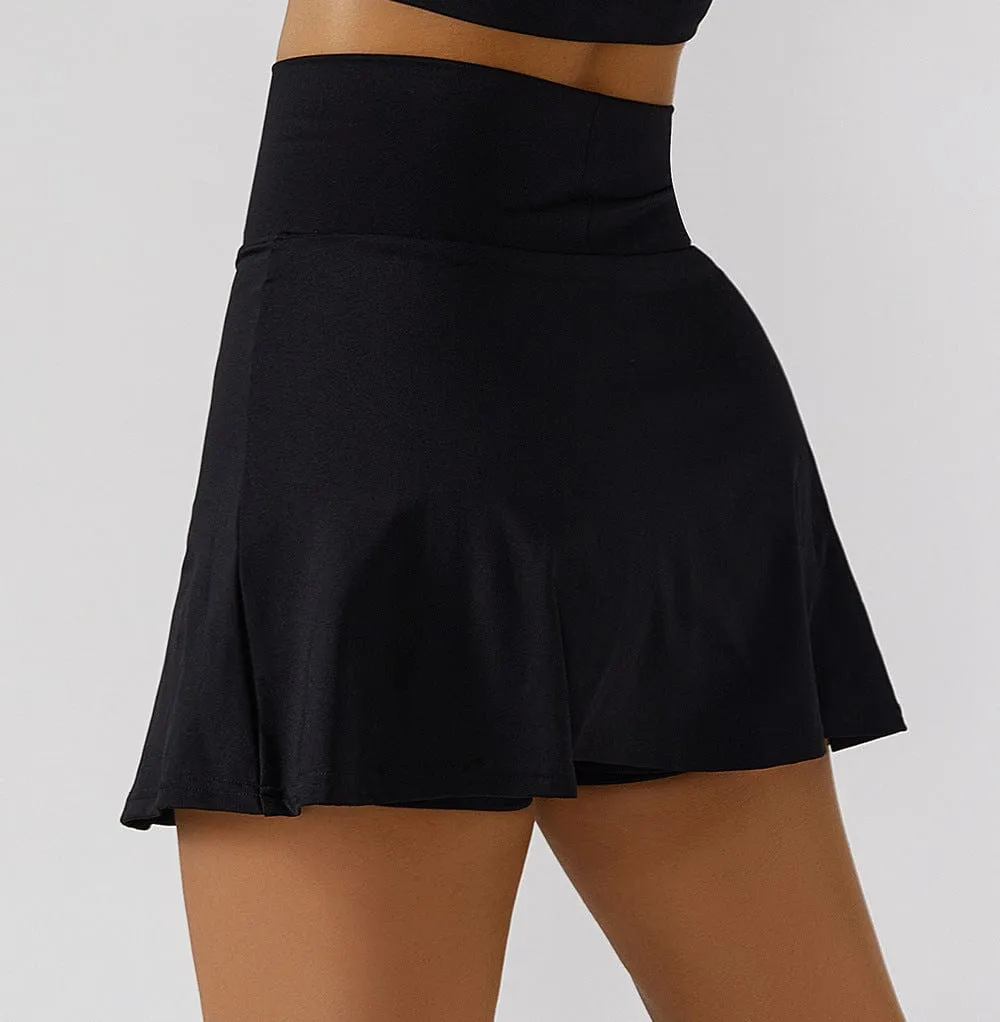 High Rise Buttery Soft Slit Mini Fitness Skort