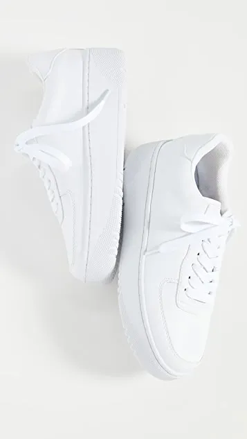 Jeffrey Campbell COURT Sneakers Lace Up Platfrom Tennis Shoes (5.5, WHITE WHITE)