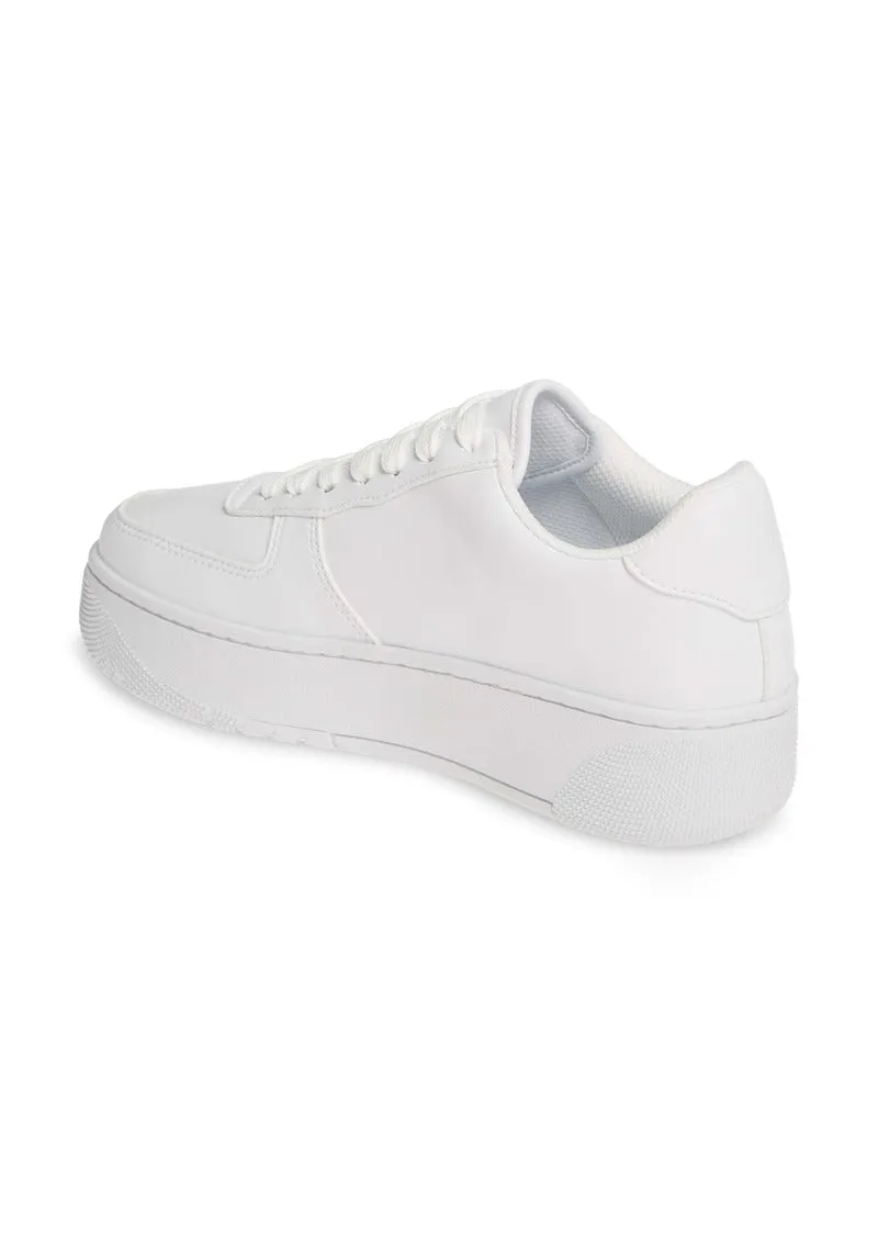 Jeffrey Campbell COURT Sneakers Lace Up Platfrom Tennis Shoes (5.5, WHITE WHITE)