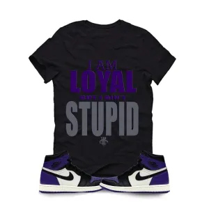 Jordan 1 Retro High purple/black Black T (LOYAL)