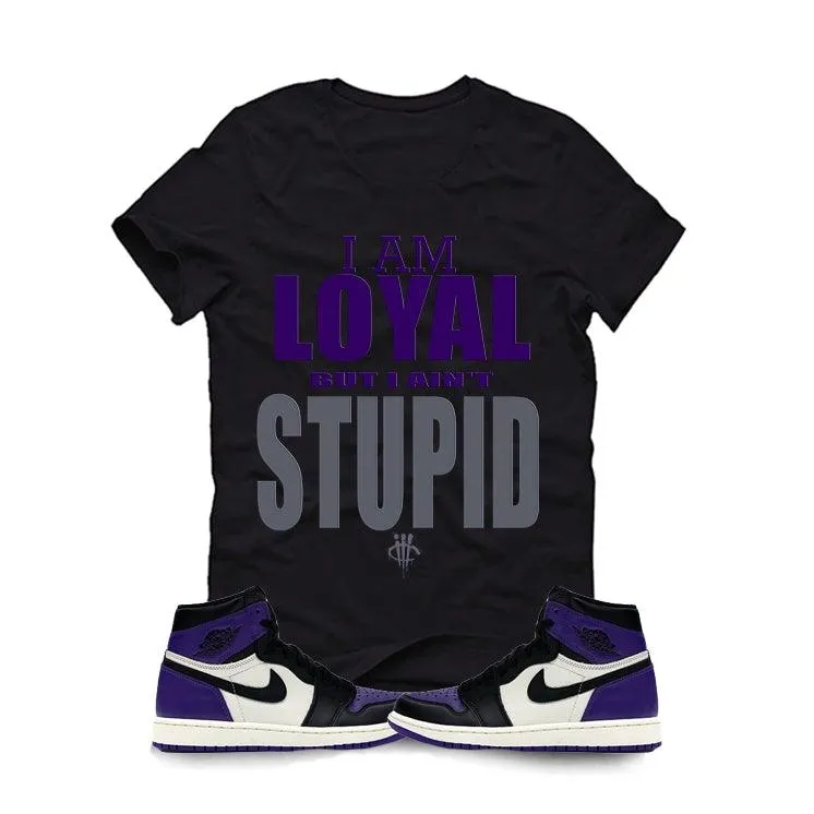 Jordan 1 Retro High purple/black Black T (LOYAL)