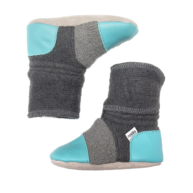 Lagoon Felted Wool Booties