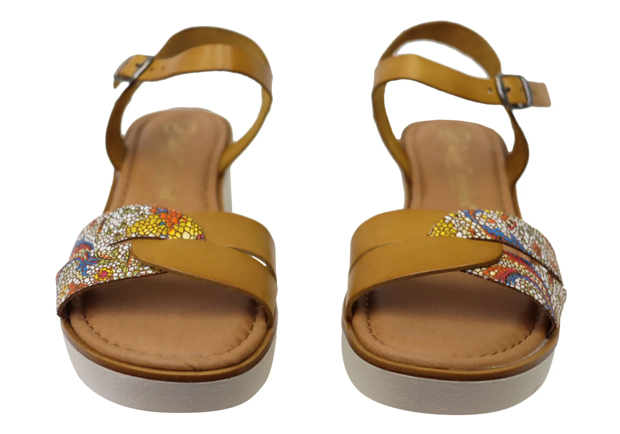 Lola Canales Ellie Womens Comfortable Leather Sandals Made In Spain