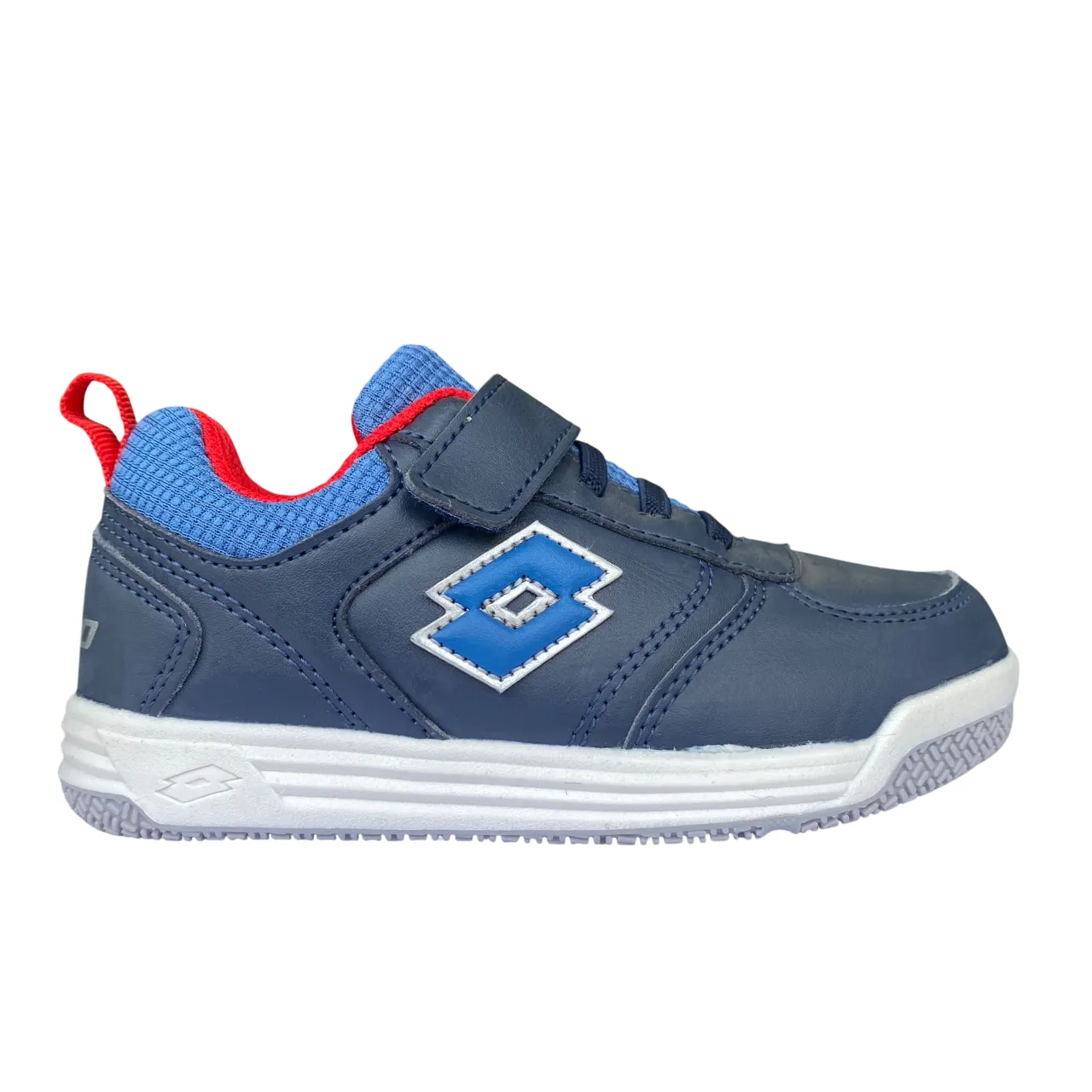 Lotto scarpa da tennis da bambino Set Ace 214998 75K blu-azzurro-rosso