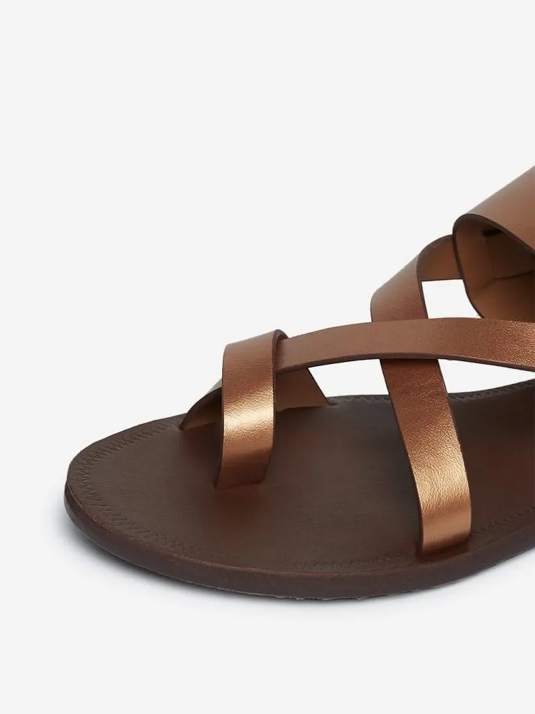 LUNA BLU Bronze Multiple Strap Sandals