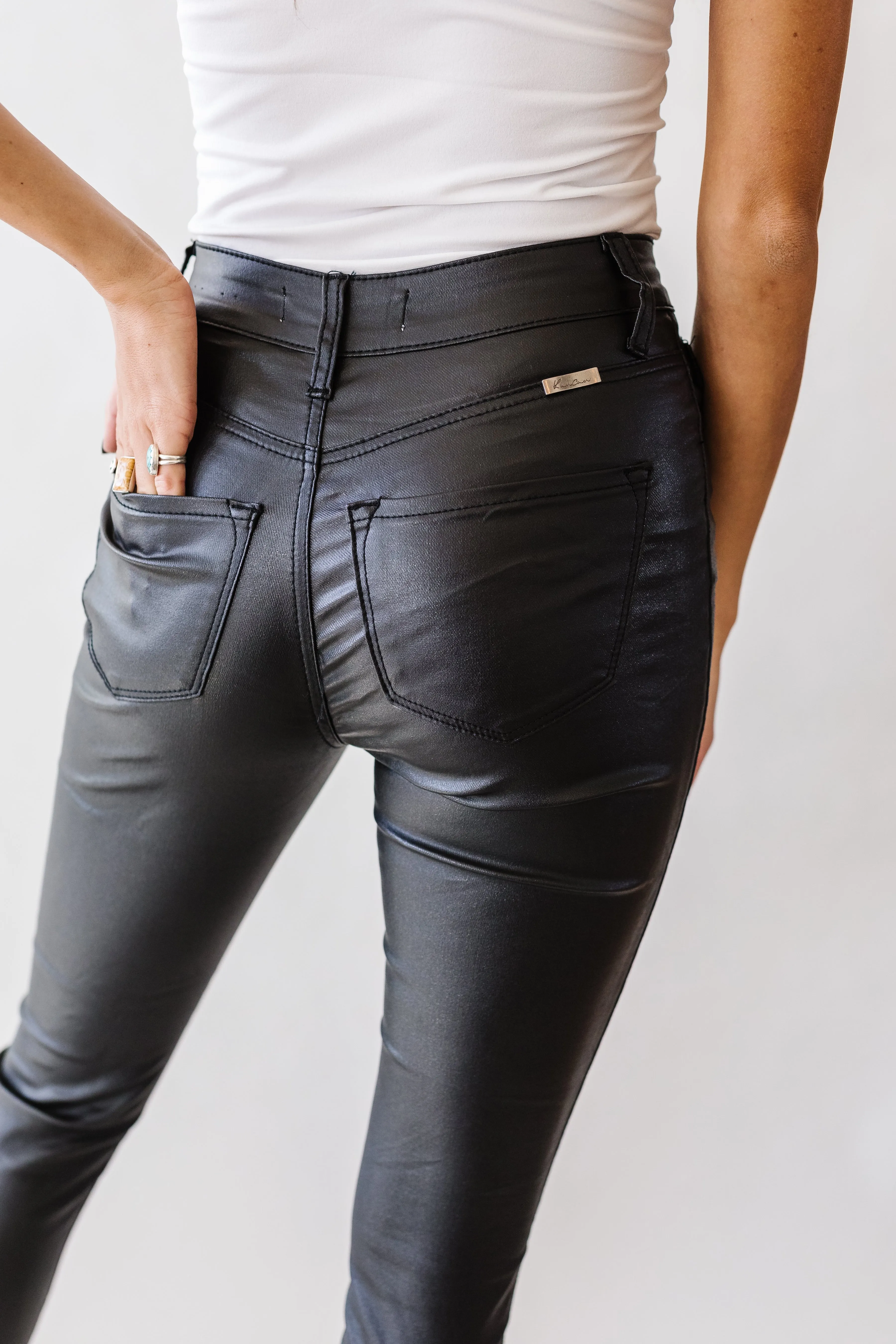 Melea High Rise Leather Skinnies