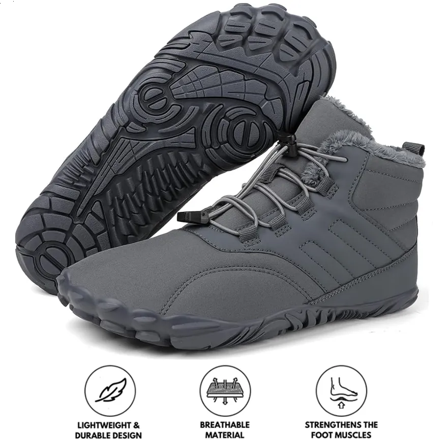 Men's Barefoot shoes Toe shoes Winter Shoes Snow Boots Quick-drying Trail Running shoes Soft Lightweight Fitness shoes Breathable Aqua shoes Non-slip Sole and Wide Toe Box