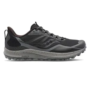 Mens Saucony Peregrine 12 (Wide) - Black / Charcoal