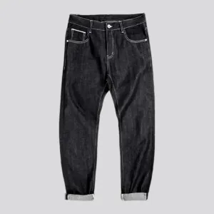 Mid rise loose style men's jeans