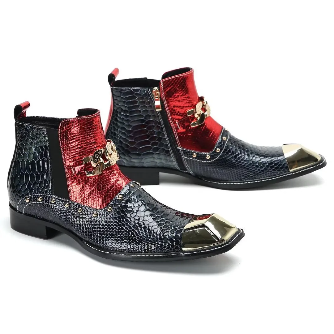 ModishTrend Exotic Slip-On Leather Boots