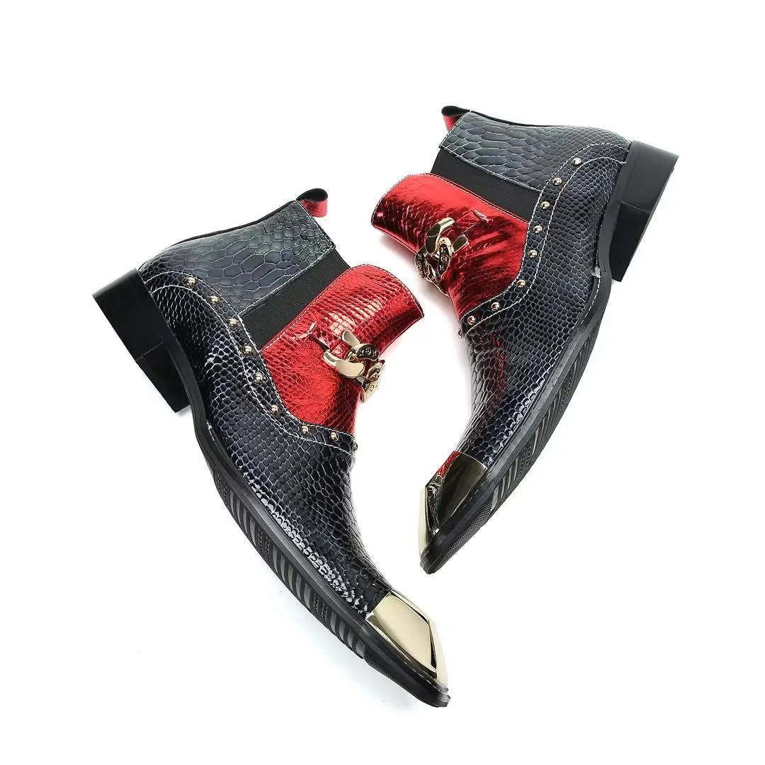 ModishTrend Exotic Slip-On Leather Boots