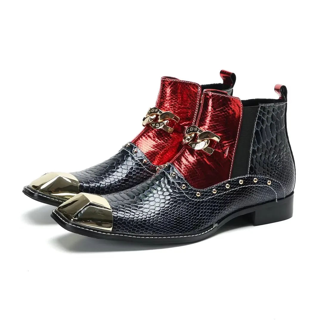 ModishTrend Exotic Slip-On Leather Boots