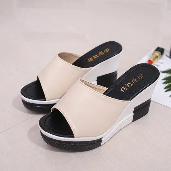 NEW 2017 platform women sandals summer shoes woman flat with height increasing slippers women flip flops sandalias mujer