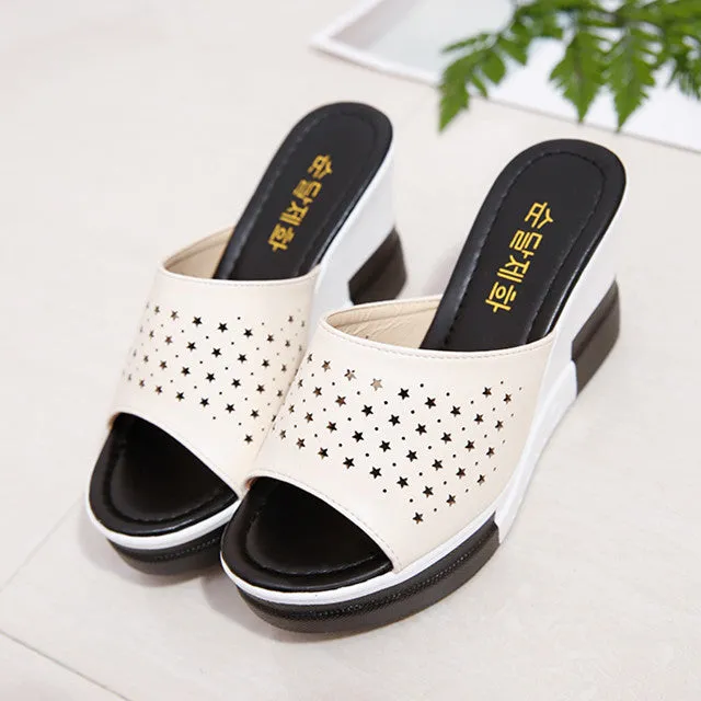 NEW 2017 platform women sandals summer shoes woman flat with height increasing slippers women flip flops sandalias mujer