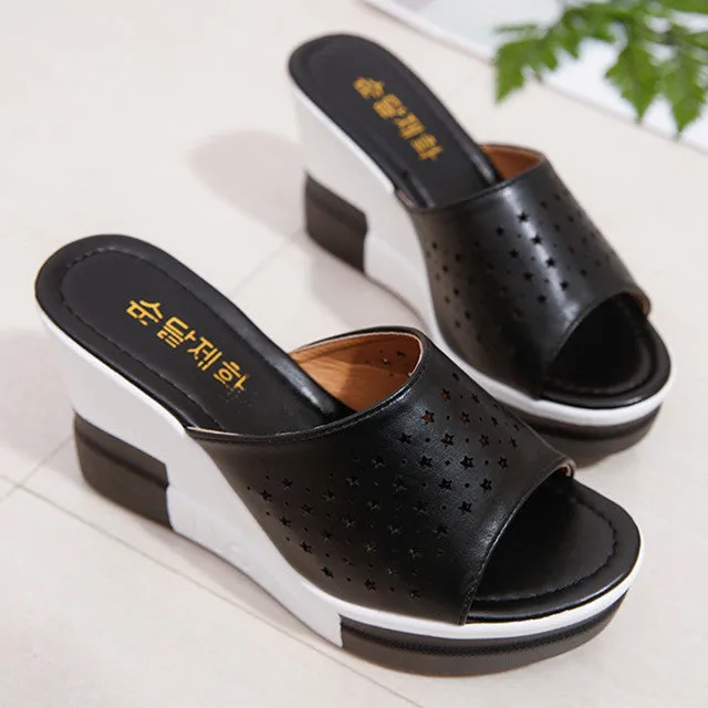 NEW 2017 platform women sandals summer shoes woman flat with height increasing slippers women flip flops sandalias mujer