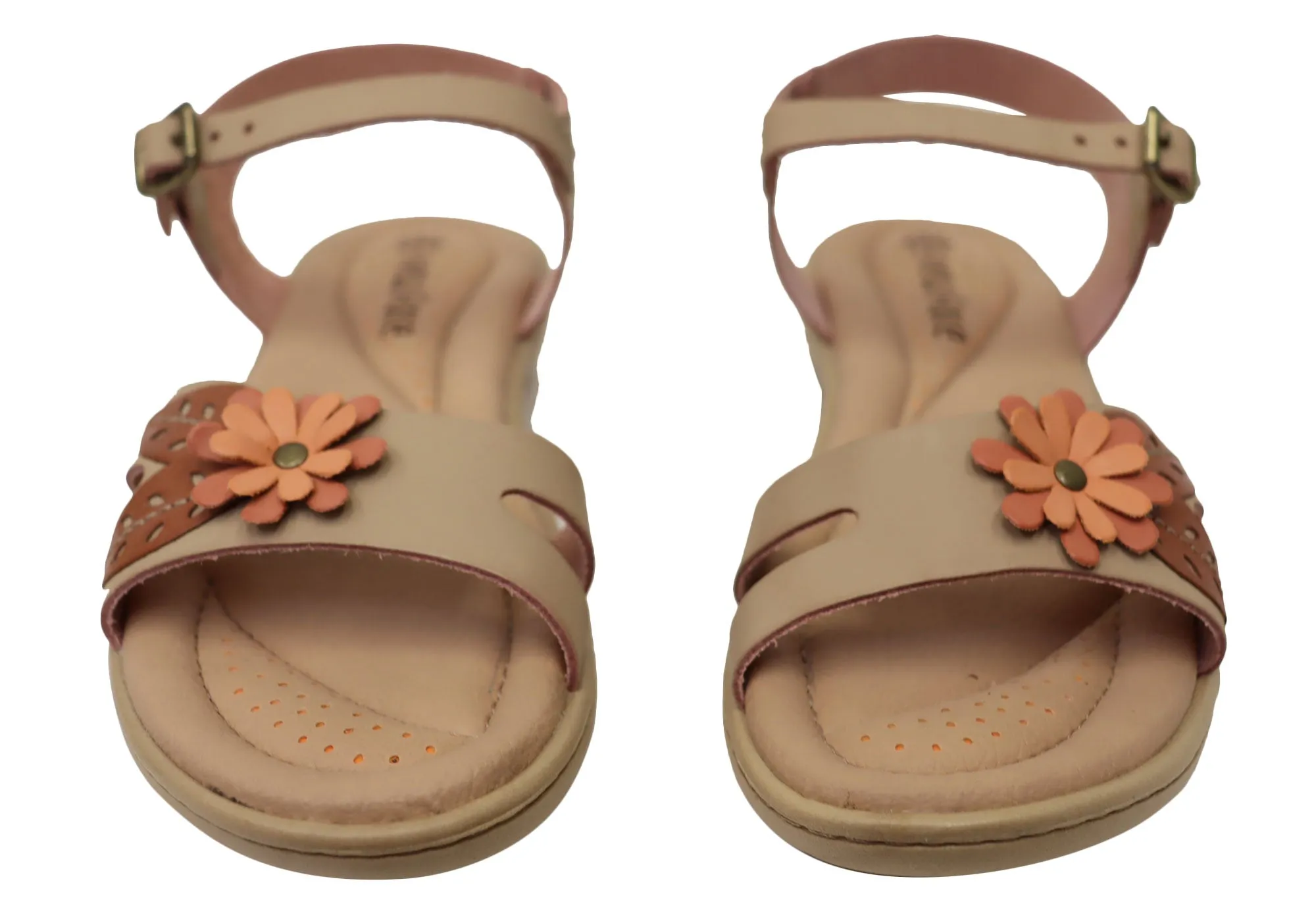 New Face Mindy Womens Comfortable Leather Sandals Made In Brazil