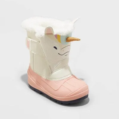 New - Toddler Girls' Frankie Winter Boots - Cat & Jack Pink 8T